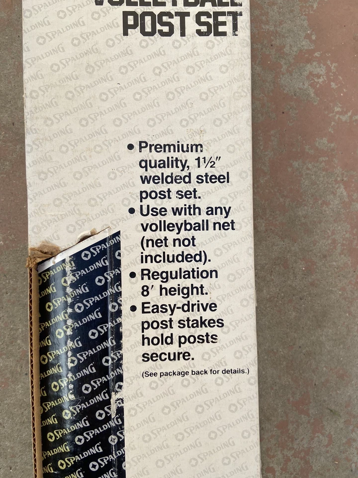Juego de postes de voleibol Spaulding vintage - edición dorada nuevo en caja acero bádminton Foto 3 de 4