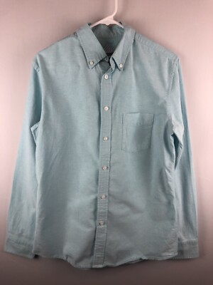 MERONA TAILORED FIT MENS LONG SLEEVE BUTTON DOWN TURQUOISE HERRINGBONE SHIRT MED | eBay MERONA TAILORED FIT MENS LONG SLEEVE BUTTON DOWN TURQUOISE HERRINGBONE SHIRT MED | eBay