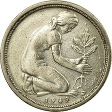 #721794 M&uuml;nze, Bundesrepublik Deutschland, 50 Pfennig, 1949, Hamburg, SS