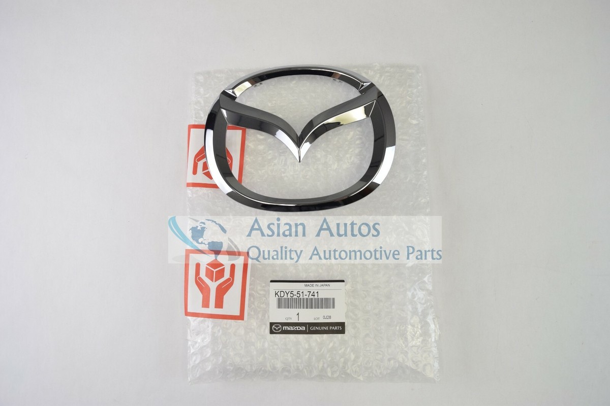 Emblema Cromado De La Parrilla Del Radiador Delantero Para Mazda CX-5 Y CX-9 (2013-2015) - Original Mazda, Ref. KDY5-51-741