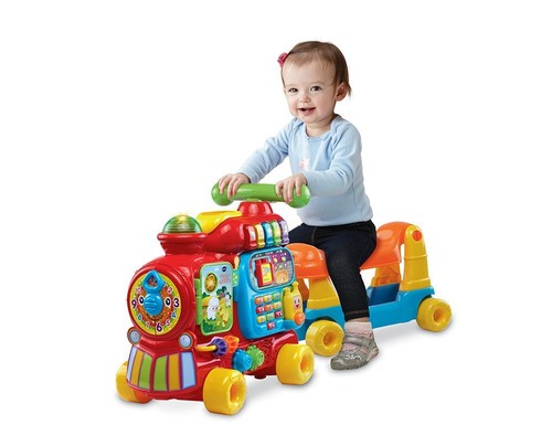 VTech Red Push Pull Toy Train Educational Activity Walker Pull Wagon 1-3 Years