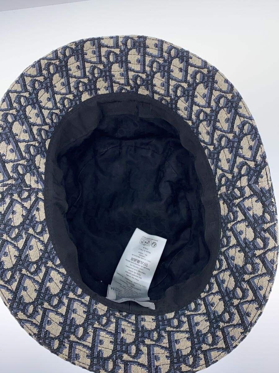 Christian Dior Hat Oblique Bucket with Roller M Silk Navy Christian Dior Hat Oblique Bucket with Roller M Silk Navy