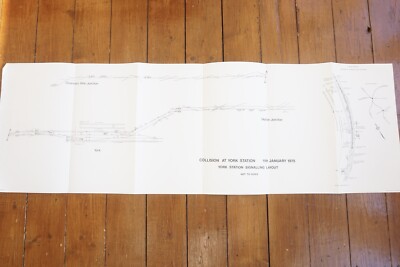 1975 York Station Region Railway Track Map Diagram