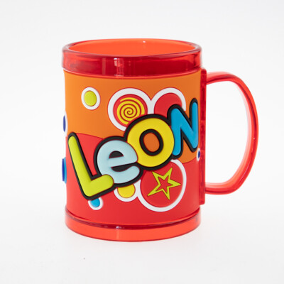 John Hinde Namensbecher fuer Kinder Name Leon