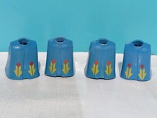 PLAYMOBIL x4 TORSES corps BLEU FEMME INDIENNE anciens INDIENS indiens