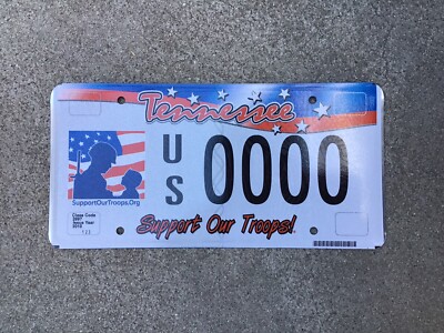 TENNESSEE - SUPPORT OUR TROOPS - SAMPLE - LICENSE PLATE