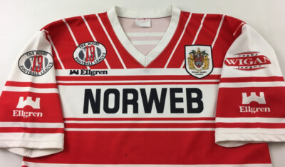 ウィガン ウォリアーズ ラグビーリーグ ホームシャツ 1990/1992 ウィガン ウォリアーズ ラグビーリーグ ホームシャツ 1990/1992