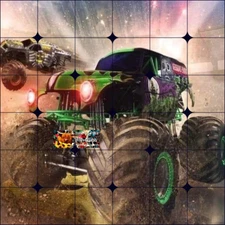 20oz Skinny Tumbler Sublimation Transfer Print Monster Truck Ready To Press