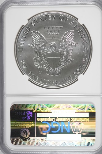 2011 W Burnished 1 OZ Silver American Eagle NGC MS 69 25th Anniversary - Picture 2 of 2