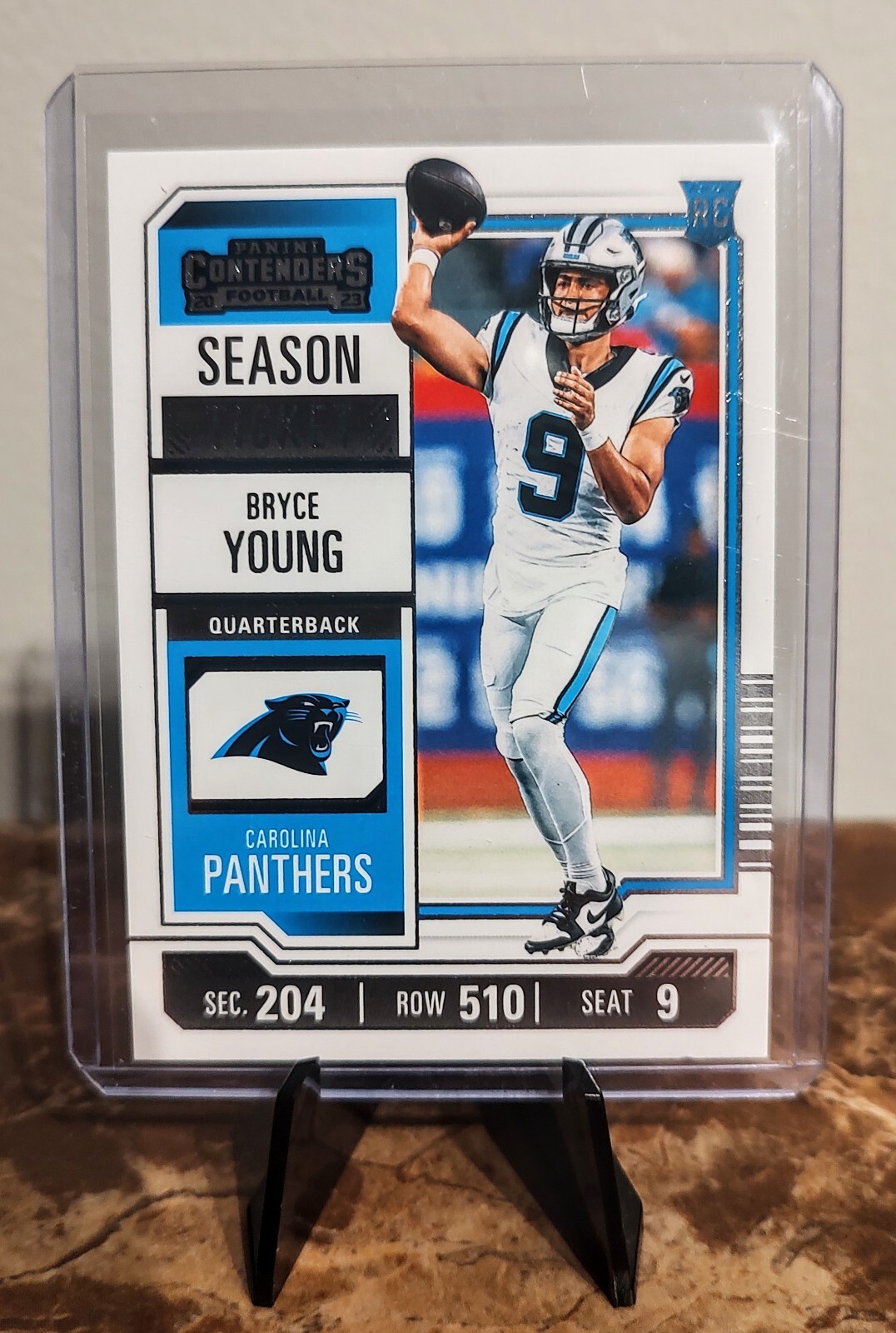 2023 Contenders Bryce Young Season Ticket Rookie #15 Carolina Panthers