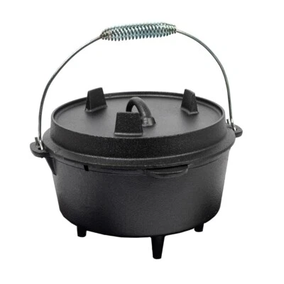 Kochmann Dutch Oven, Eisengusstopf, BBQ Gusseisen Feuertopf Gusstopf Schmortopf