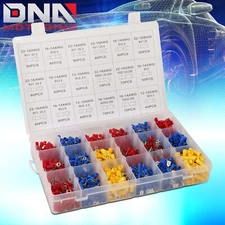 1200PCS INSULATED ELECTRICAL WIRE BUTT CONNECTOR ASSORTMENT MARINE CAR TERMINALS