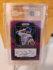 2022 Panini Prizm Jake Brentz (RC) Purple Refractor Auto TAG 10 Kansas City
