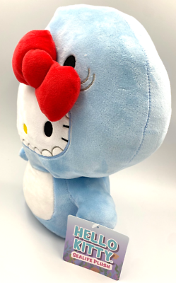 Xlarge Hello Kitty Plush Toy Blue SHARK 13 inch Tall Super Cute