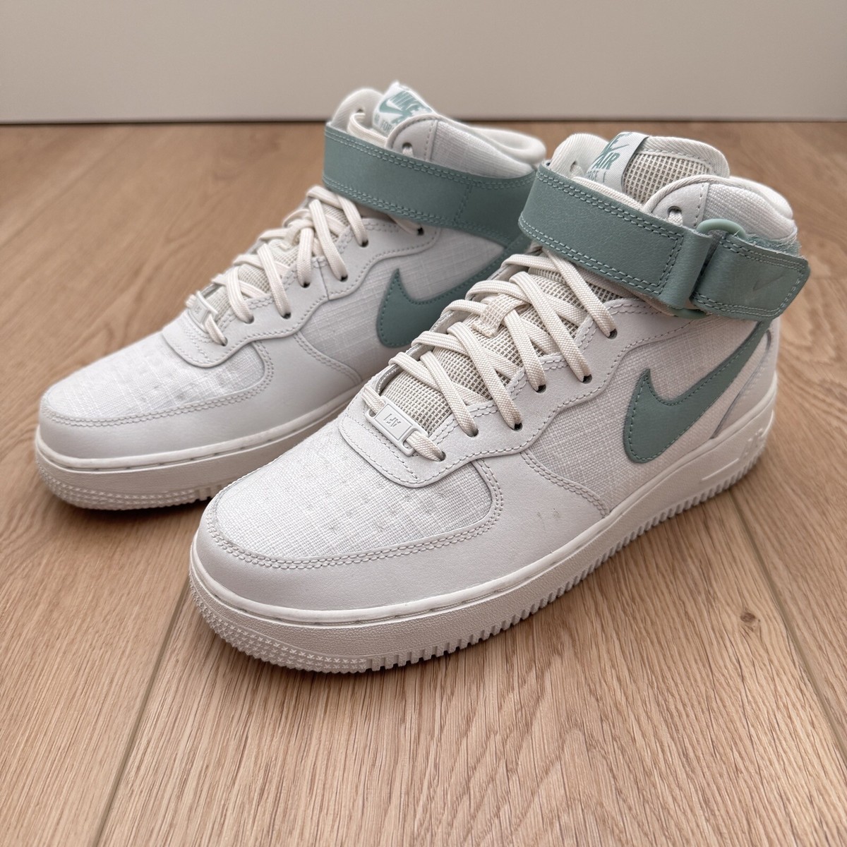 Size 9 - Nike Air Force 1 '07 Mid White Mineral W for sale online