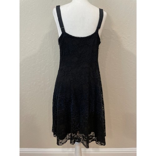 ~ Free People Lg schwarz blau ombre Spitze Boho Minikleid Stretch ärmellos - Bild 7 von 13