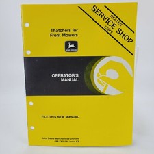 OEM John Deere Owner Operator's Manual Thatchers Front Mowers OM-TY20795