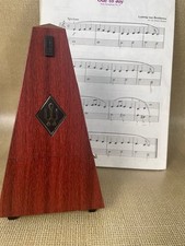 Vintage Wittner Metronome Wind Up Wood Finish Made In W. Germany Tested Working