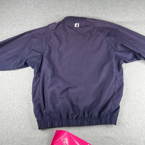 Footjoy Windbreaker Medkium Nav y Blue 1/2 Snap Button Long SLeeve mens - Bild 7 von 13