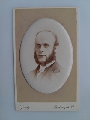 CDV: Männerporträt Hammelkoteletts: Charles A. Gandy: St ohne Bishopsgate London