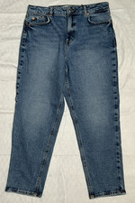 New Look Kind Tori Slim Fit Ankle Grazer Mom Jeans USA Size 10 Short Blue Denim