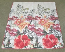 Global Trends MORNING DEW Quilted Reversible Lap Blanket/Throw ~ 50" x 60"