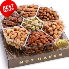 Holiday Christmas Nuts Gift Basket Sweet & Roasted Gourmet Assorted Nut Box