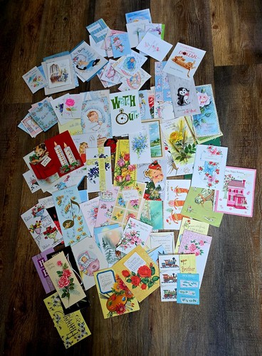 112 USED Greeting Cards in Awesome Shape. Christmas, Birthday, Thank You & Baby 