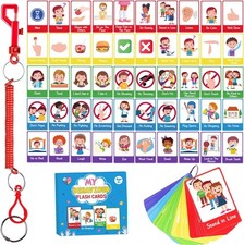 50PCS Autism Behaviour Communication Cards for Speech Delay Children and...