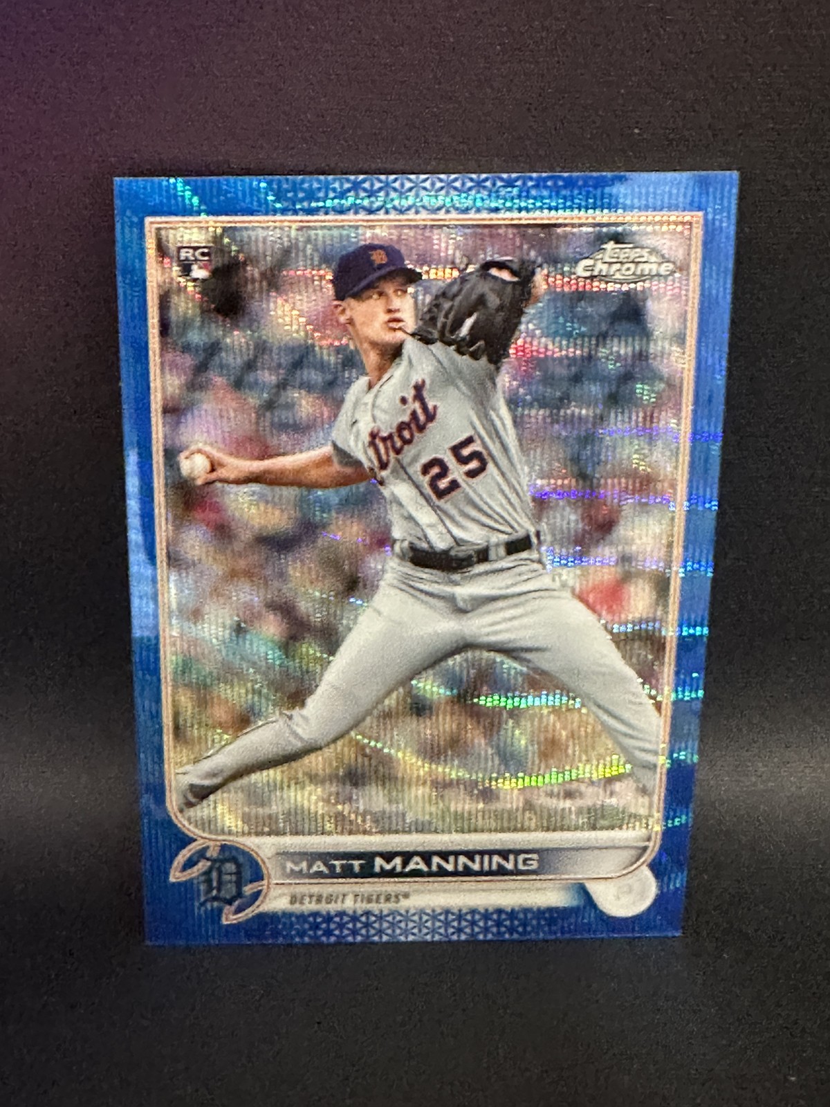 2022 Topps Chrome - Matt Manning #57 Blue Wave Refractor /75