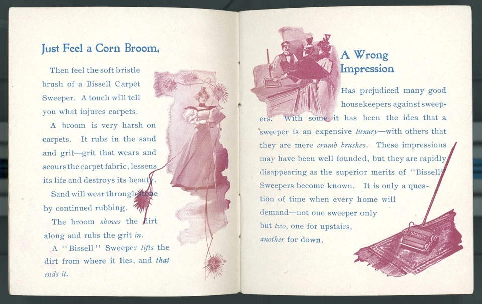 Circa 1915 vintage Bissell's Sweeper booklet - The early sweeper for women. - Image 3 of 4