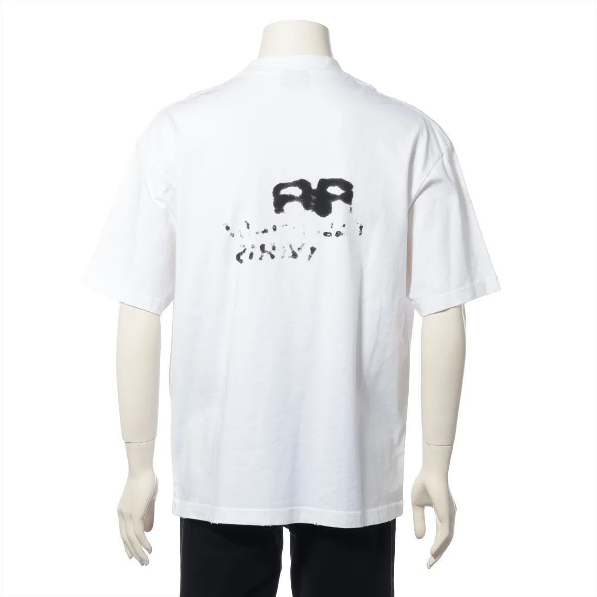Balenciaga 22 years Cotton T-shirt XS Men's White  612966 Damage processing Ther thumbnail 2