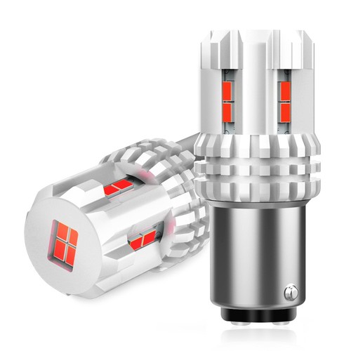 2PCS 1157 2357 LED Bulb Brilliant Red For Tail Light Brake Light Ultra Bright - Picture 10 of 13
