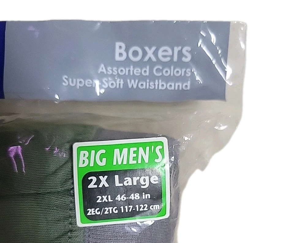 Boxers de punto Fruit of the Loom 2XL 3 pares multicolor verde gris paquete súper suave Foto 2 de 4