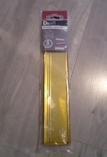 Diall Gold Aluminium Letterbox Wit Flap B&Q 292mm 76mm External Internal