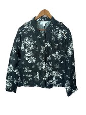 Relativity Linen Blck/Wht Shirt Xl Whimsigoth Quiet Luxury Y2K Preppy
