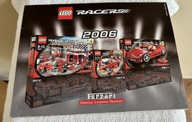 LEGO FERRARI FINISH LINE 8672 RACERS 2006 INSTRUCTION MANUAL EXC