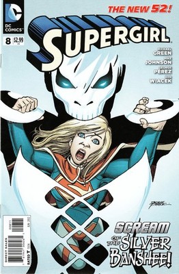 SUPERGIRL #8 (2011) MIKE GREEN / GEORGE the legend PEREZ ART & COVER ~ UNREAD NM