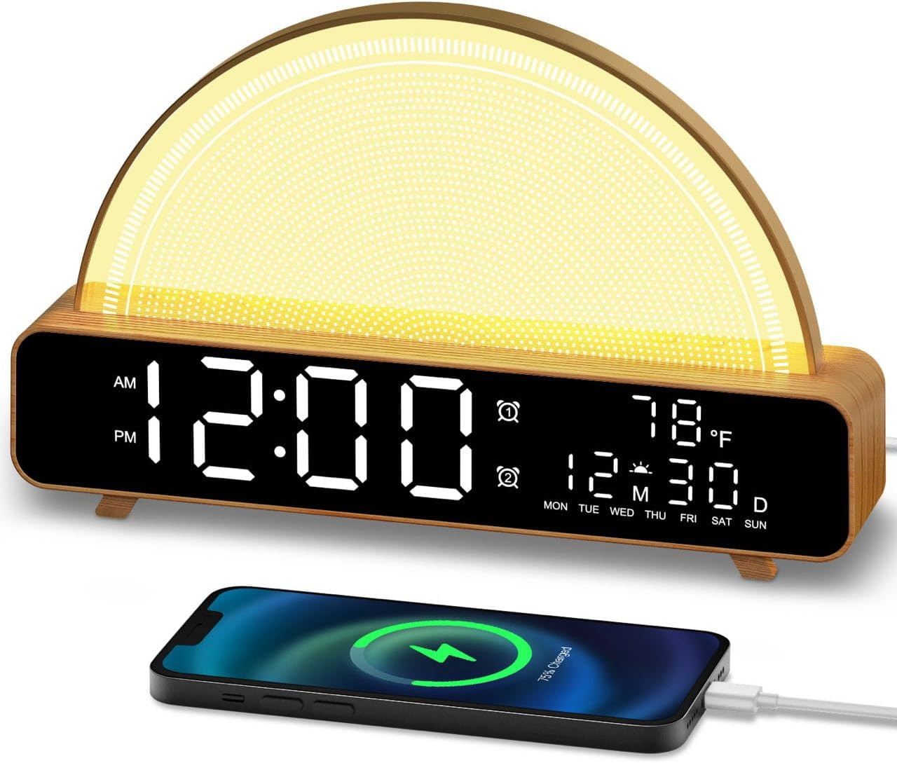 Wake Up Light With Sunrise Simulation White Noise Machine