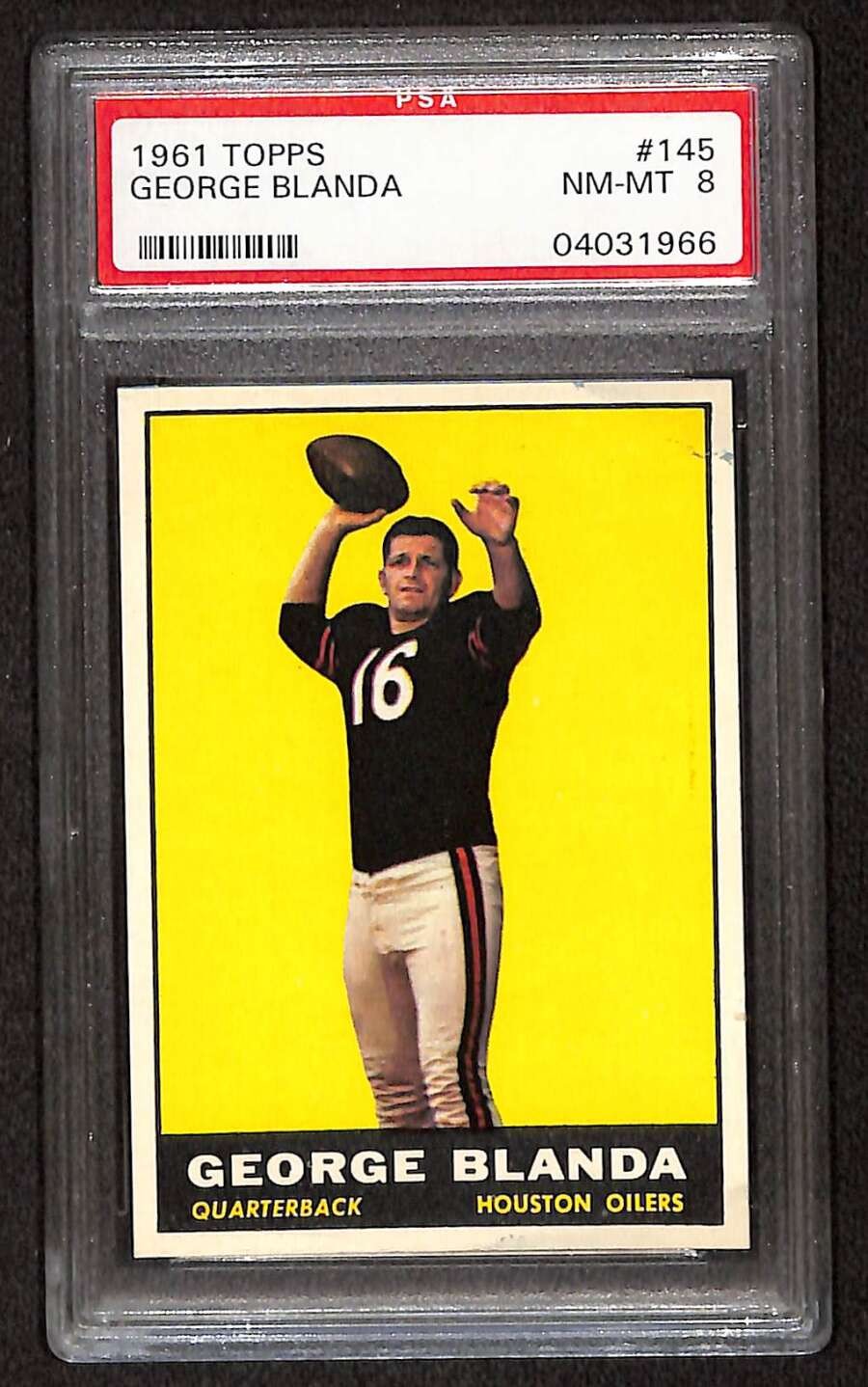 1961 Topps #145 George Blanda HOF PSA 8 NMMT C104073