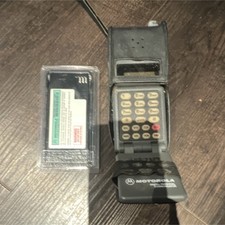 Motorola Digital Personal Communicator Flip Cell Phone Gray 2G Large Buttons