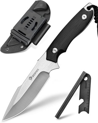 Cuchillo De Supervivencia Con Iniciador De Fuego Y Funda Kydex De Caza