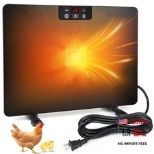 2026 Upgraded Chicken Coop Heater, 200W Chick Brooder Heating Plate with Black