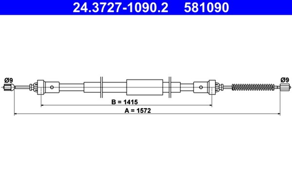 ATE Bremsseil Seilzug Feststellbremse 24.3727-1090.2 FüR Renault CR0 Modus BR0 3-image