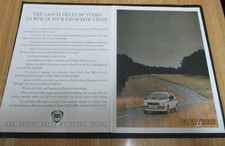Lancia Delta HF Turbo 2  page Advert ( not joined ) ex Motor Sport Magazine 1985