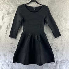 Jessica Simpson Sweater Dress Women's M Black 3/4 Length Sleeves