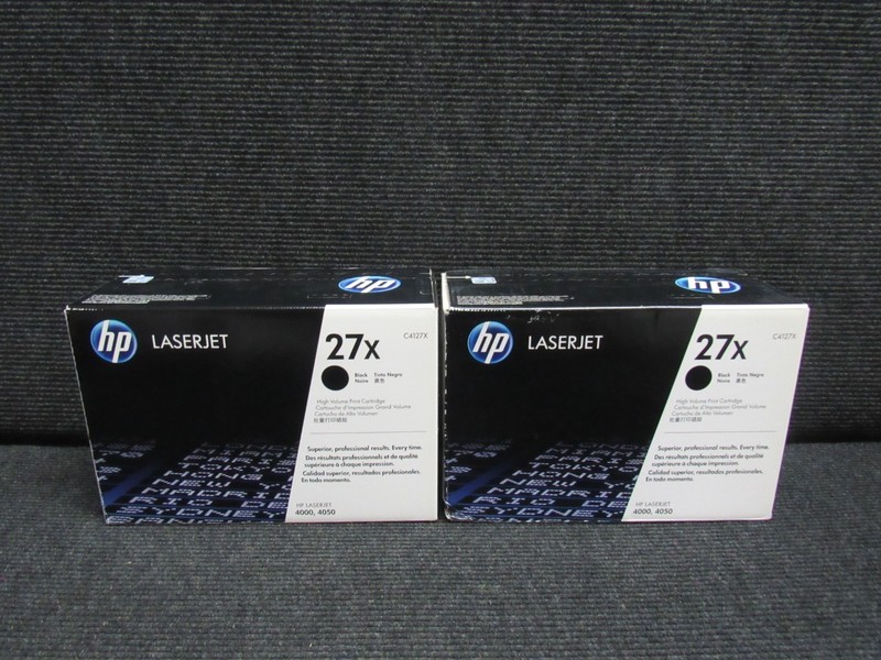 LOT OF 2! GENUINE HP C4127X (27X) TONER CARTRIDGE