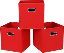 13 Inch Cube Organizer Bins ,Black Fabric Storage Bins，Foldable Storage Bins Bas
