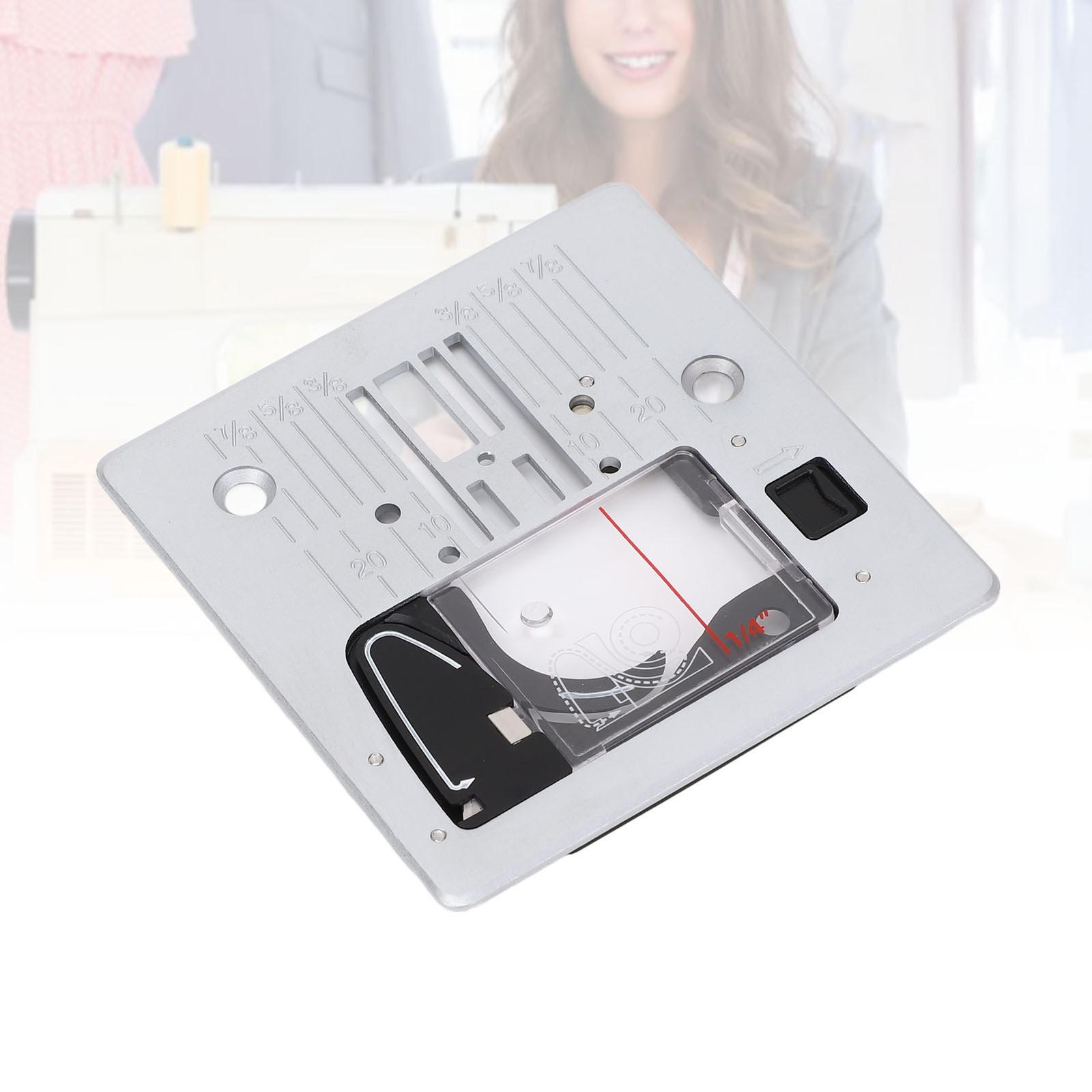 Sewing Machine Straight Stitch Needle Plate With Transparent Cover Straight