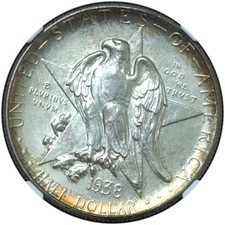 1938 Texas Commemorative Half Dollar MS67+ NGC – Bright White Superb Gem